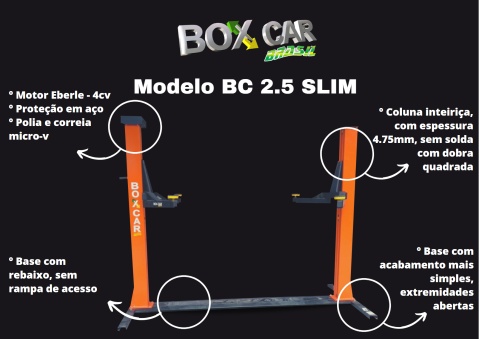 Elevador automotivo BC 2.5 SLIM